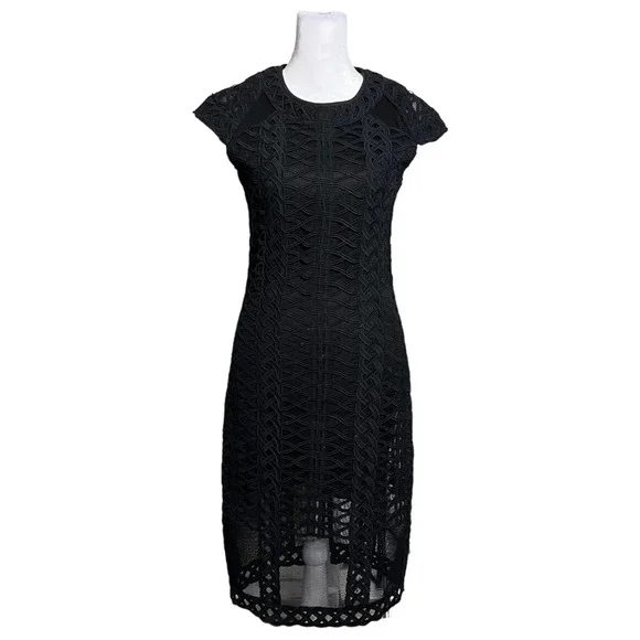 Jonathan Simkhai Cap Sleeve Tread-Lace Dress - Picture 11 of 14
